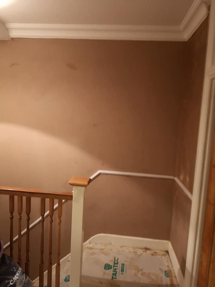 Skimmed stairwell ready for decoration