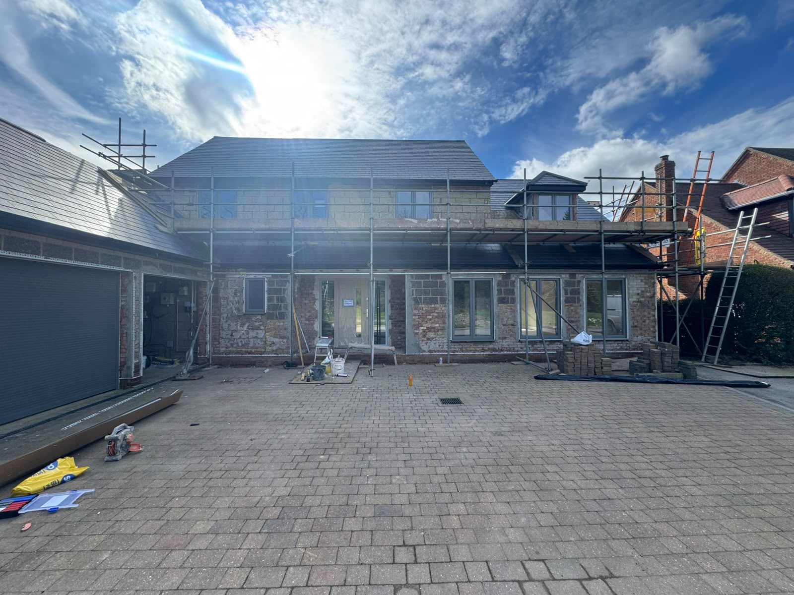 Brickwork prepared for external wall insulation